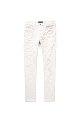 PURPLE BRAND P001 Optic White Knee Blowout at Gravity NYC